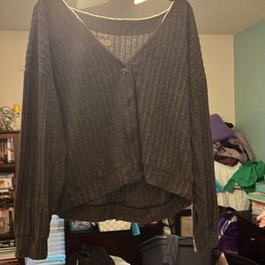 Juniors Cozy Gray Cardigan